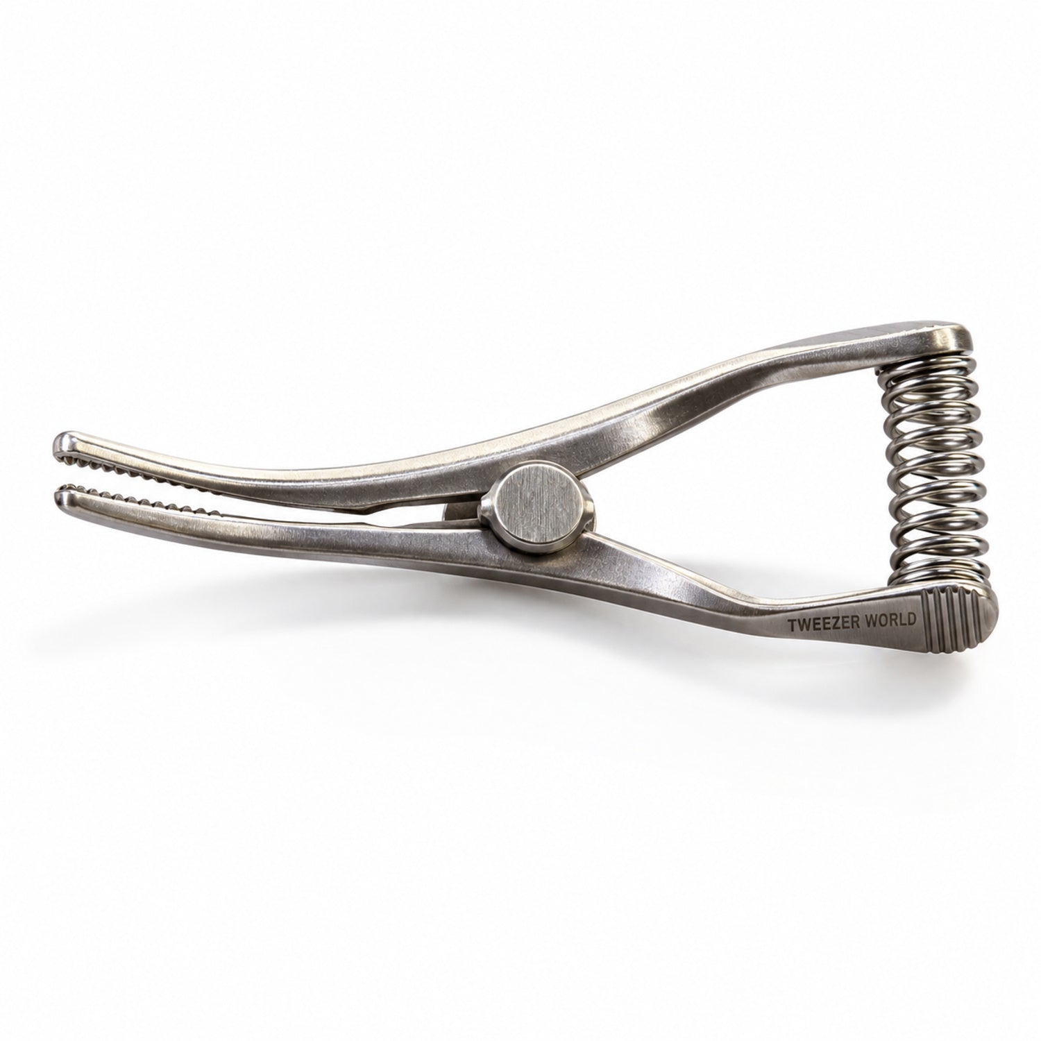 Mini Glover Bulldog Clamp Titanium Option – Slightly Curved, 11 mm Jaw — side profile catalogue illustration