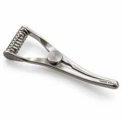Mini Glover Bulldog Clamp Titanium Option – Slightly Curved, 15 mm Jaw — reverse three-quarter catalogue illustration