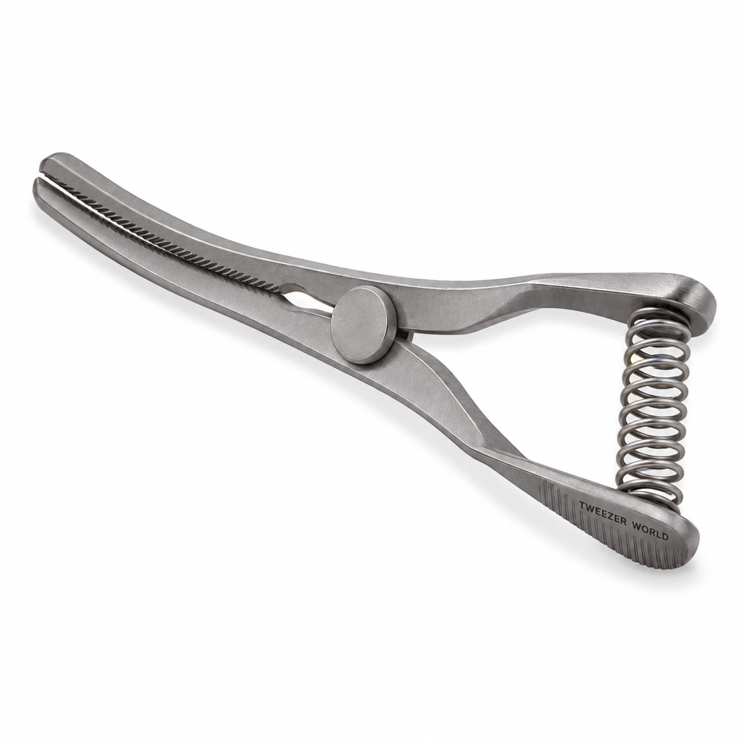 Mini Glover Bulldog Clamp Titanium Option – Slightly Curved, 24 mm Jaw — reverse three-quarter catalogue illustration