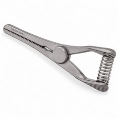 Mini Glover Bulldog Clamp Titanium Option – Straight, 15 mm Jaw — reverse three-quarter catalogue illustration