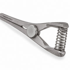 Mini Glover Bulldog Clamp Titanium Option – Straight, 15 mm Jaw — jaw detail catalogue illustration