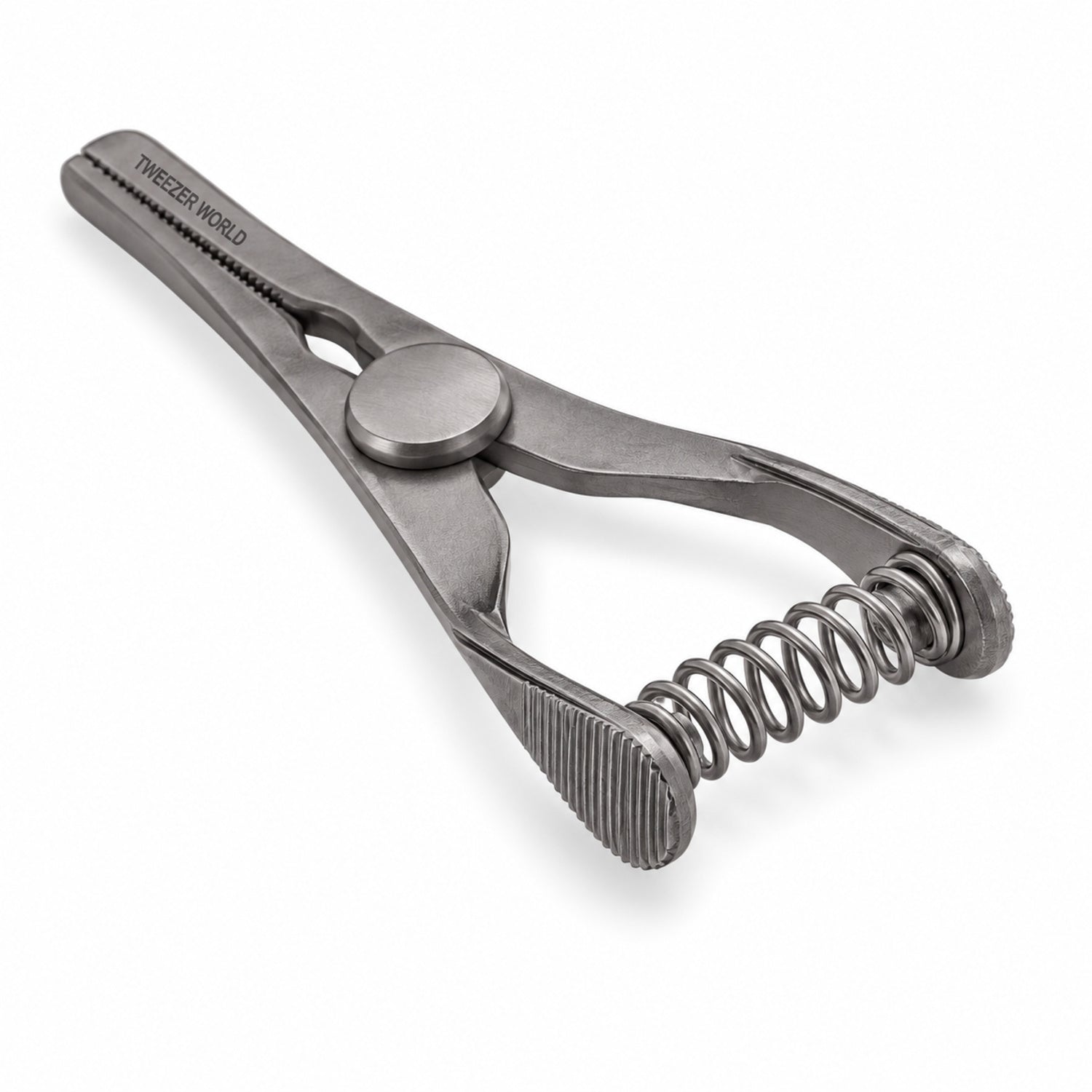 Mini Glover Bulldog Clamp Titanium Option – Straight, 17 mm Jaw — front perspective catalogue illustration