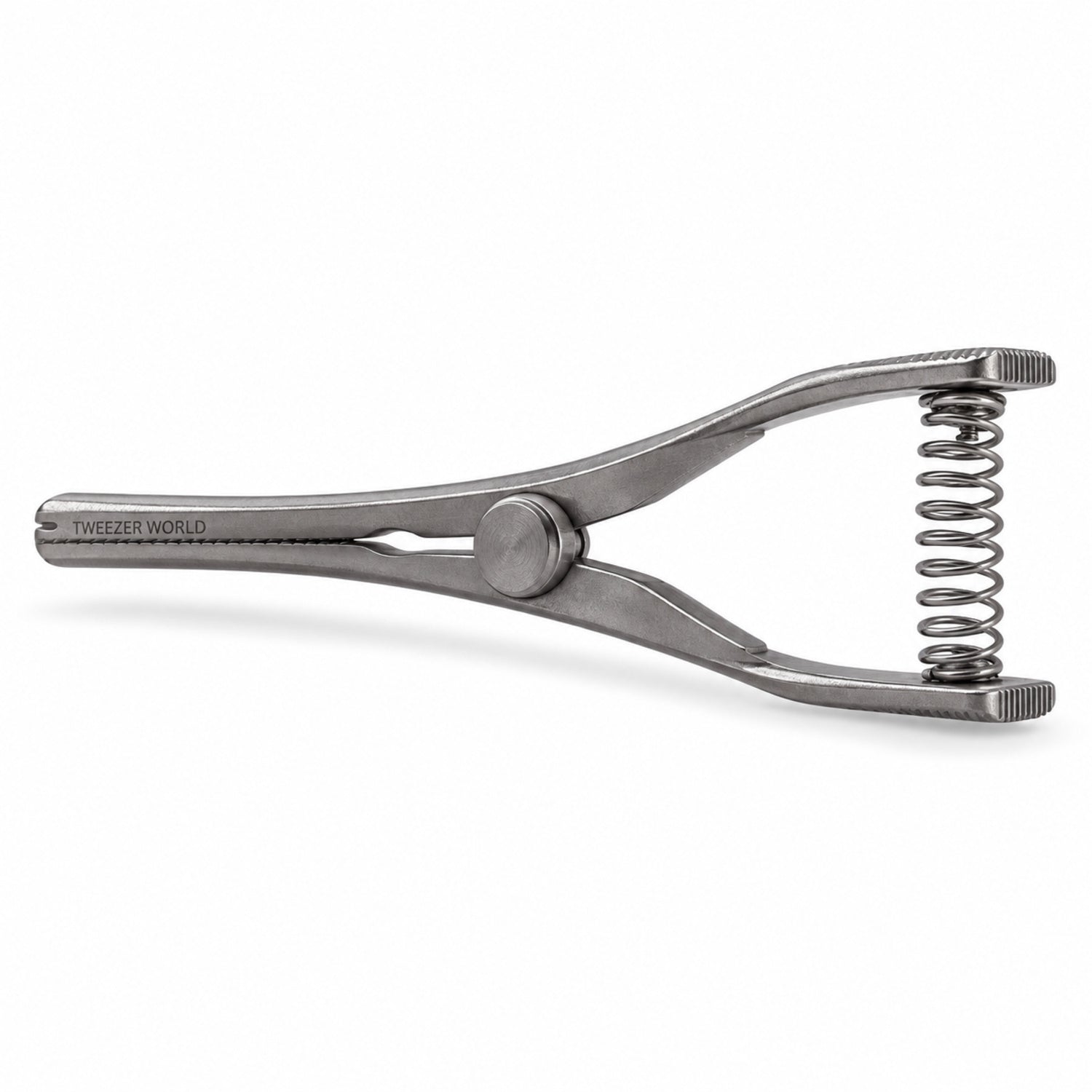 Mini Glover Bulldog Clamp Titanium Option – Straight, 17 mm Jaw — side profile catalogue illustration