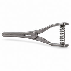 Mini Glover Bulldog Clamp Titanium Option – Straight, 17 mm Jaw — side profile catalogue illustration
