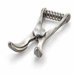 Mini Glover Bulldog Clamp Titanium Option – Strongly Curved, 11 mm Jaw — front perspective catalogue illustration