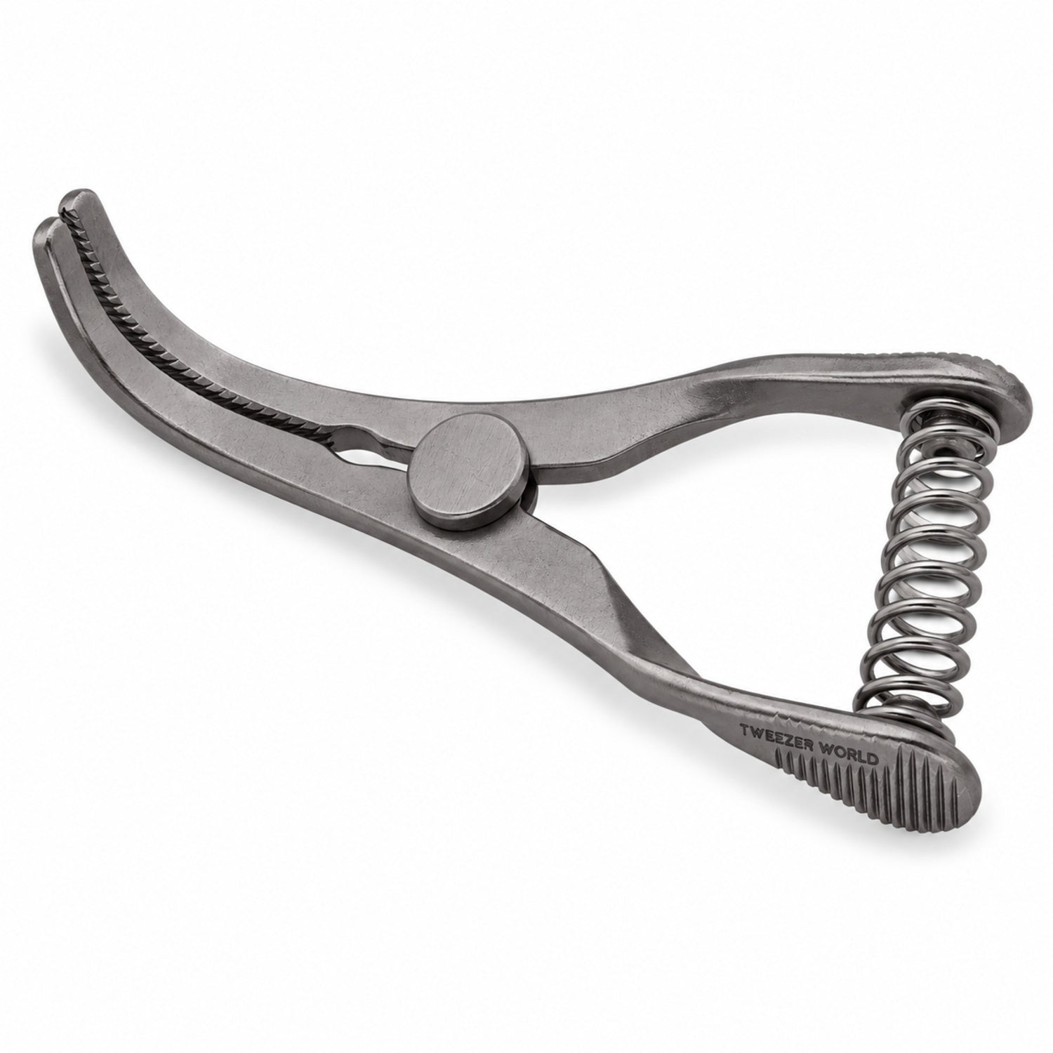 Mini Glover Bulldog Clamp Titanium Option – Strongly Curved, 17 mm Jaw — reverse three-quarter catalogue illustration
