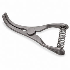 Mini Glover Bulldog Clamp Titanium Option – Strongly Curved, 17 mm Jaw — reverse three-quarter catalogue illustration