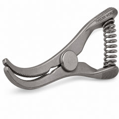 Mini Glover Bulldog Clamp Titanium Option – Strongly Curved, 17 mm Jaw — jaw detail catalogue illustration