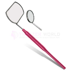 High Quality Pink Hollow Handle Extension Lash Mirror