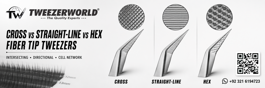 Cross vs Straight-Line vs Hex Fiber Tip Tweezers
