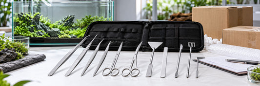 Aquascaping OEM tool set with sample case, inspection documents, warranty terms and export packaging.
