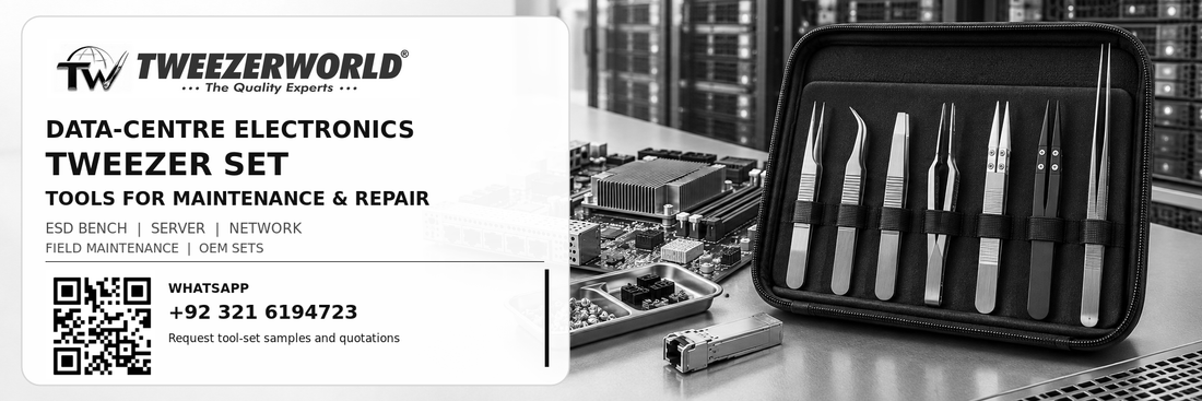 Data-Centre Electronics Tweezer Set | Repair Tools