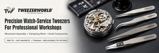 Precision Watch-Service Tweezers for Professional Workshops