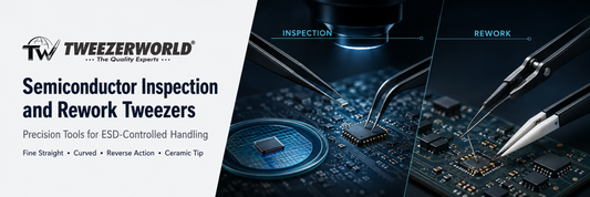 semiconductor inspection tweezers by TWEEZER WORLD