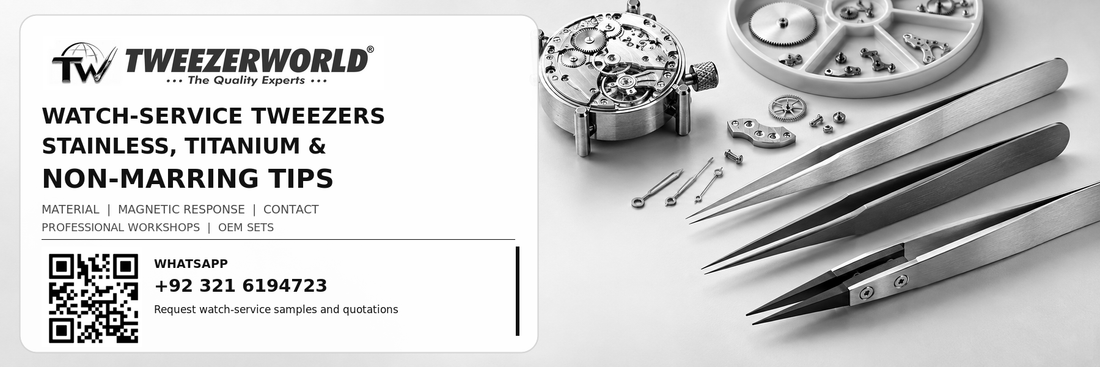 Watch-Service Tweezers: Steel, Titanium & Soft Tips