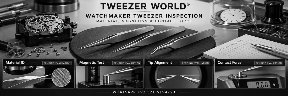 Watchmaker Tweezer Inspection: Material, Magnetism and Contact Force