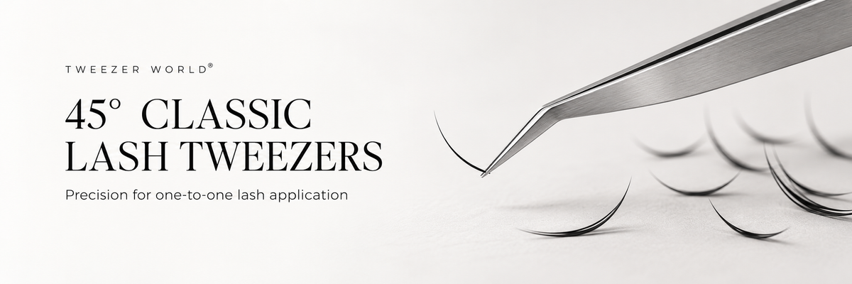 45° Classic Lash Tweezers | Angled Tips