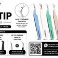 45° Fiber Tip Lash Tweezers
