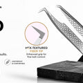 Angled Fiber Tip Lash Tweezers