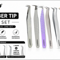 L-Shape Fiber Tip Lash Tweezers