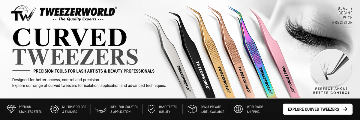 Curved Tweezers | Curved Lash & Isolation Tweezers