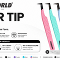 90° Fiber Tip Lash Tweezers