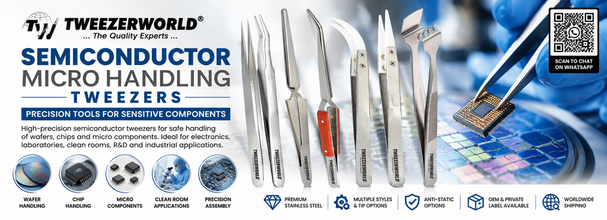 Semiconductor Micro-Handling Tweezers | TWEEZER WORLD®
