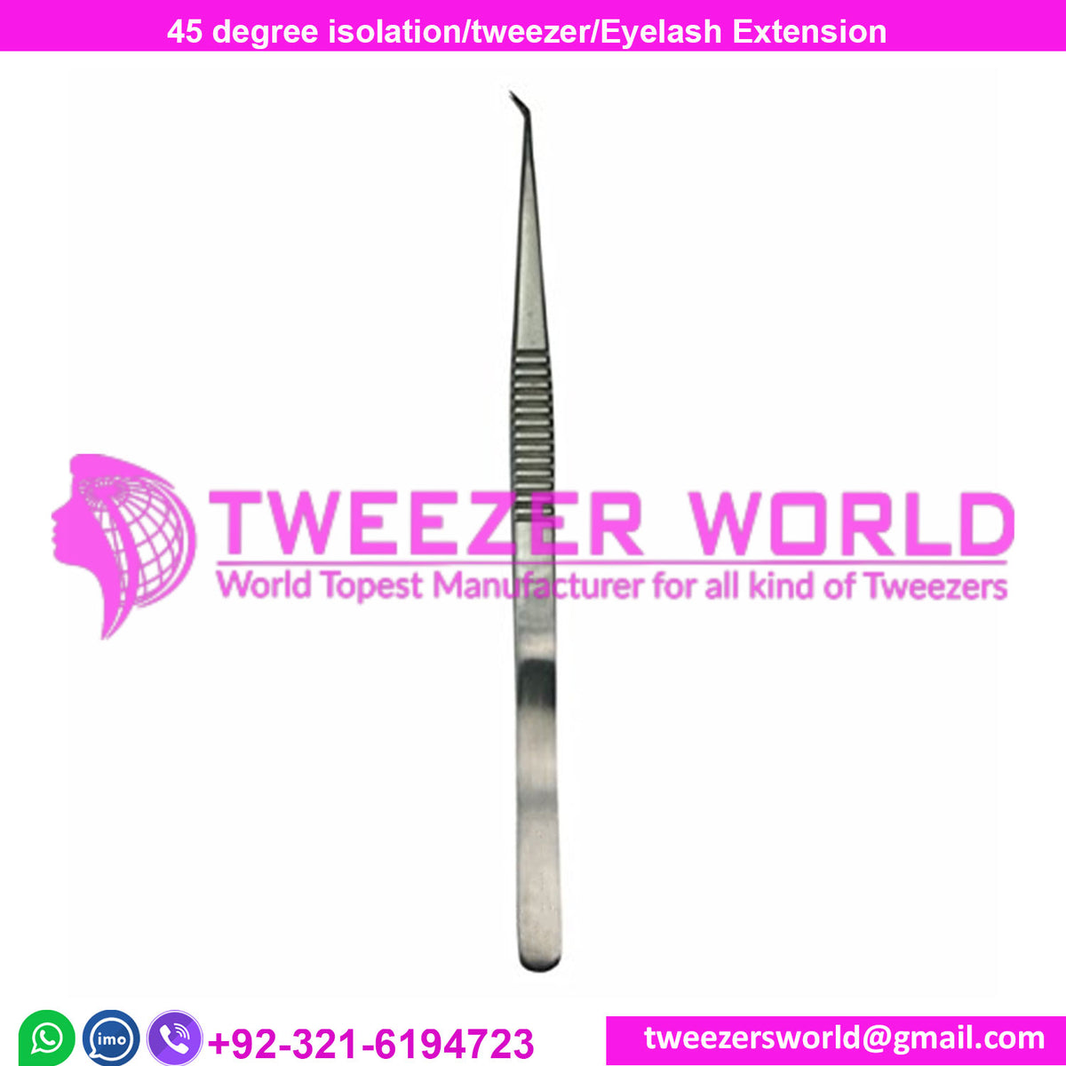 45 degree isolation tweezer Eyelash Extension