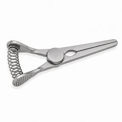 DeBakey Glover Bulldog Clamp – Straight, 20 mm Jaw — reverse three-quarter view, catalogue illustration on white background