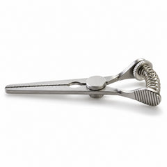 DeBakey Glover Bulldog Clamp – Straight, 40 mm Jaw — side profile, catalogue illustration on white background