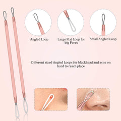 Blackhead Remover Pimple Popper Rose gold Tool Kit  Tool for Nose Face