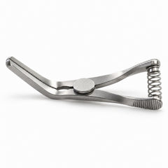 DeBakey Bulldog Clamp – Angled, 35 mm Jaw — side profile, catalogue illustration on white background