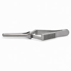 DeBakey Cross-Action Bulldog Clamp – Straight, 30 mm — side profile, catalogue illustration on white background