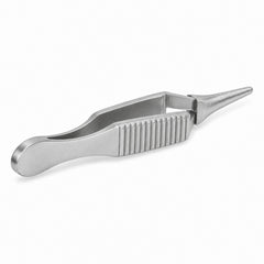 Diethrich Bulldog Clamp – Straight, 8 mm Tip — reverse three-quarter view, catalogue illustration on white background