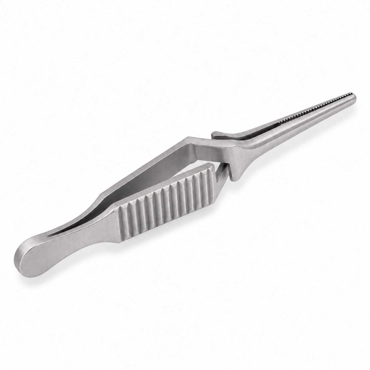 Diethrich Bulldog Clamp – Straight, 12 mm Tip — reverse three-quarter view, catalogue illustration on white background