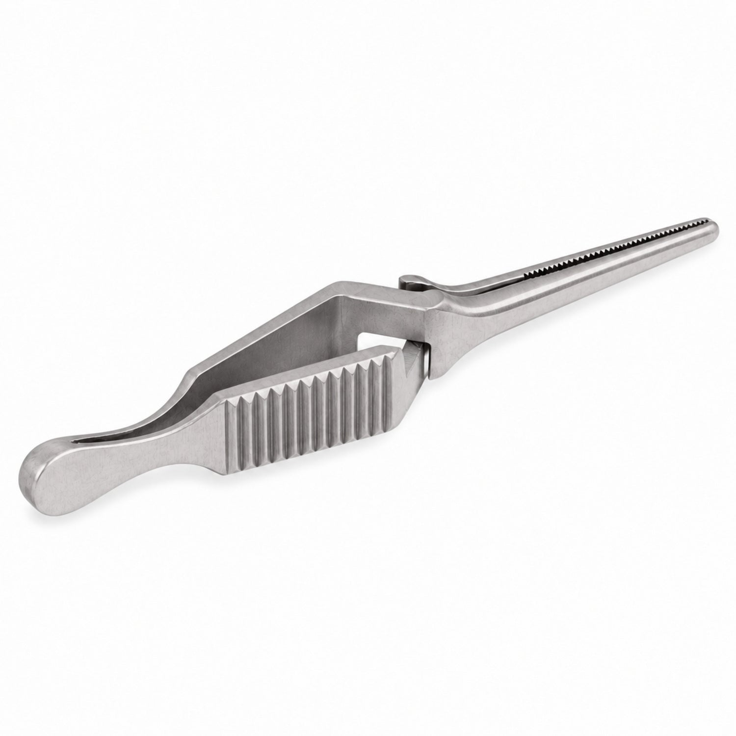 Diethrich Bulldog Clamp – Straight, 20 mm Tip — reverse three-quarter view, catalogue illustration on white background