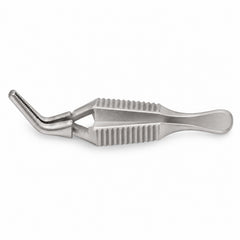 Diethrich Bulldog Clamp – Angled, 8 mm Tip — top view, catalogue illustration on white background