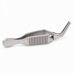 Diethrich Bulldog Clamp – Angled, 8 mm Tip — reverse three-quarter view, catalogue illustration on white background