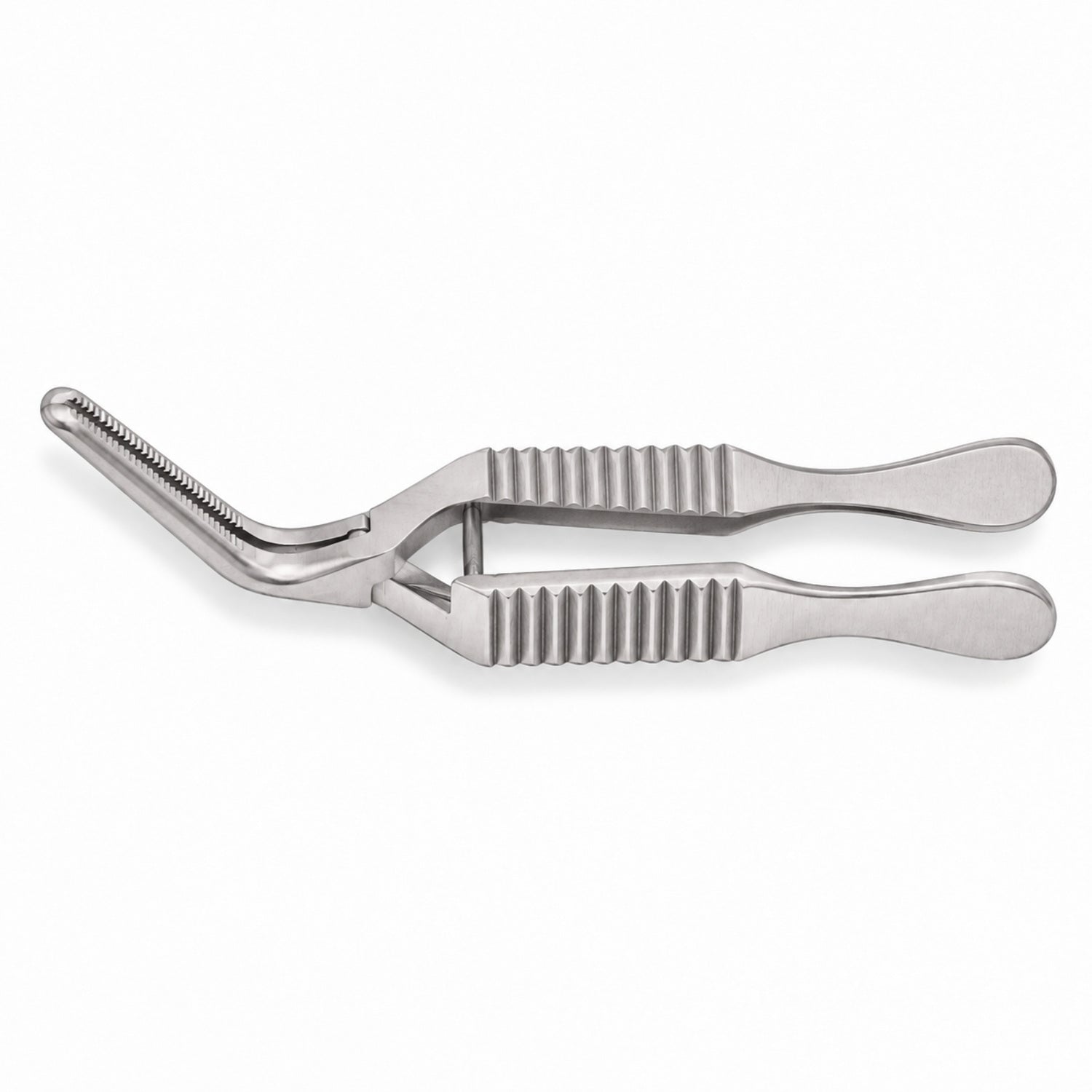 Diethrich Bulldog Clamp – Angled, 12 mm Tip — top view, catalogue illustration on white background