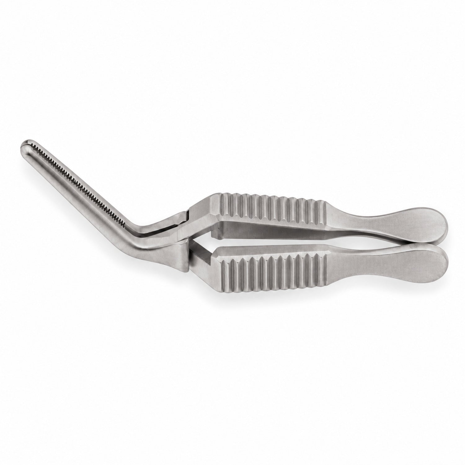 Diethrich Bulldog Clamp – Angled, 20 mm Tip — top view, catalogue illustration on white background