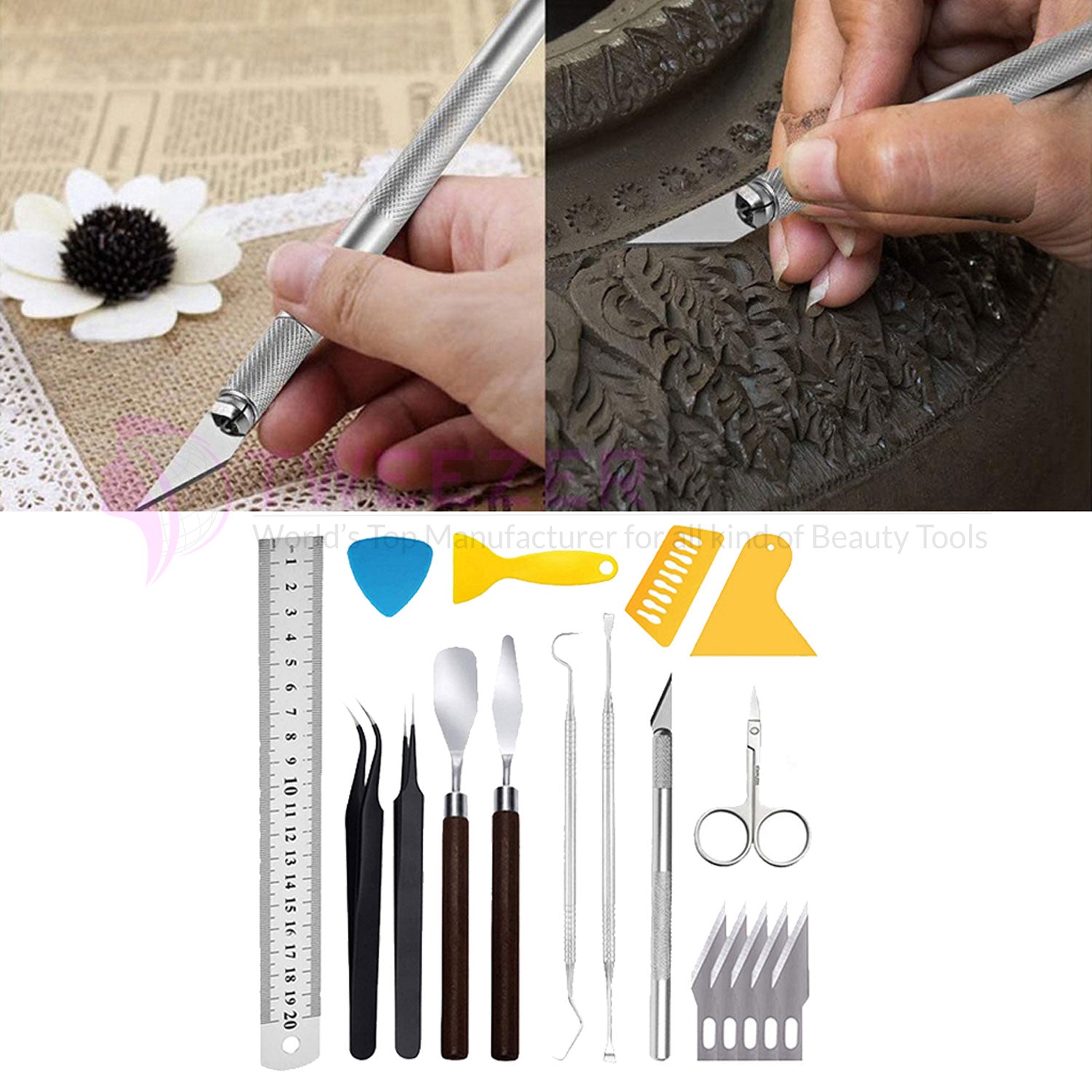 18 Pcs Professional Craft Vinyl Weeding Tools Set Best Hand Tool Kit