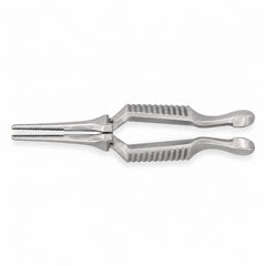 Diethrich Micro Bulldog Clamp – Straight, 12 mm — top view, catalogue illustration on white background