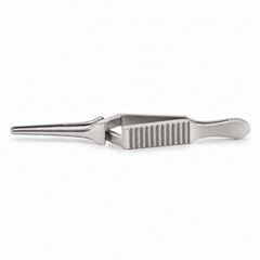Diethrich Micro Bulldog Clamp – Straight, 12 mm — side profile, catalogue illustration on white background