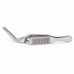 Diethrich Micro Bulldog Clamp – Angled, 12 mm — side profile, catalogue illustration on white background