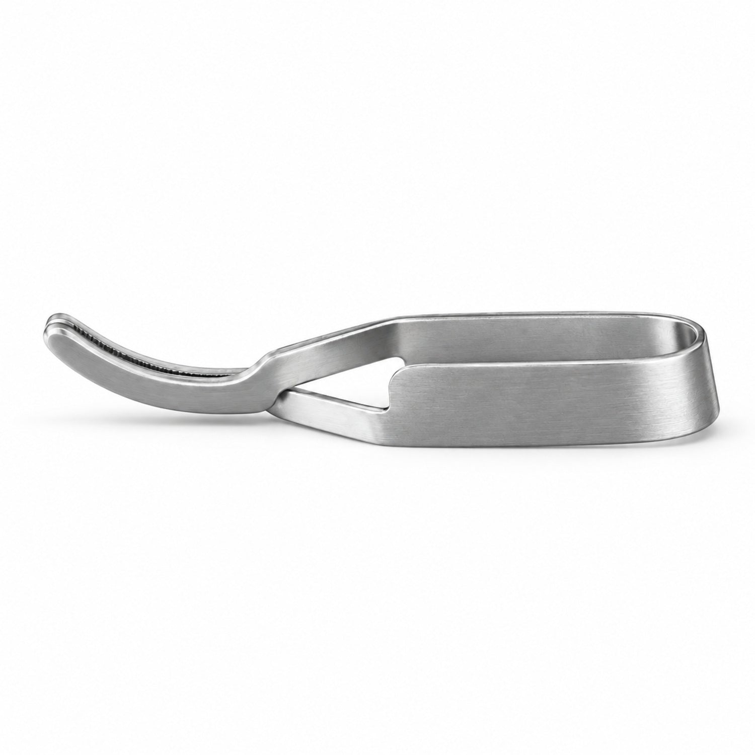 Schwartz Micro Bulldog Clamp – Slightly Curved, 6.4 mm Tip — side profile, catalogue illustration on white background
