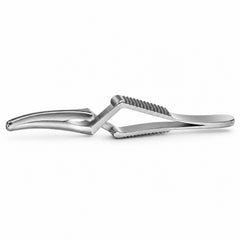 Wylie Lumbar Bulldog Clamp – Slightly Curved — side profile, catalogue illustration on white background