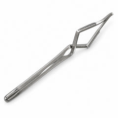 Gregory Carotid Bulldog Clamp – Angled, 16 mm Tip — top view, catalogue illustration on white background