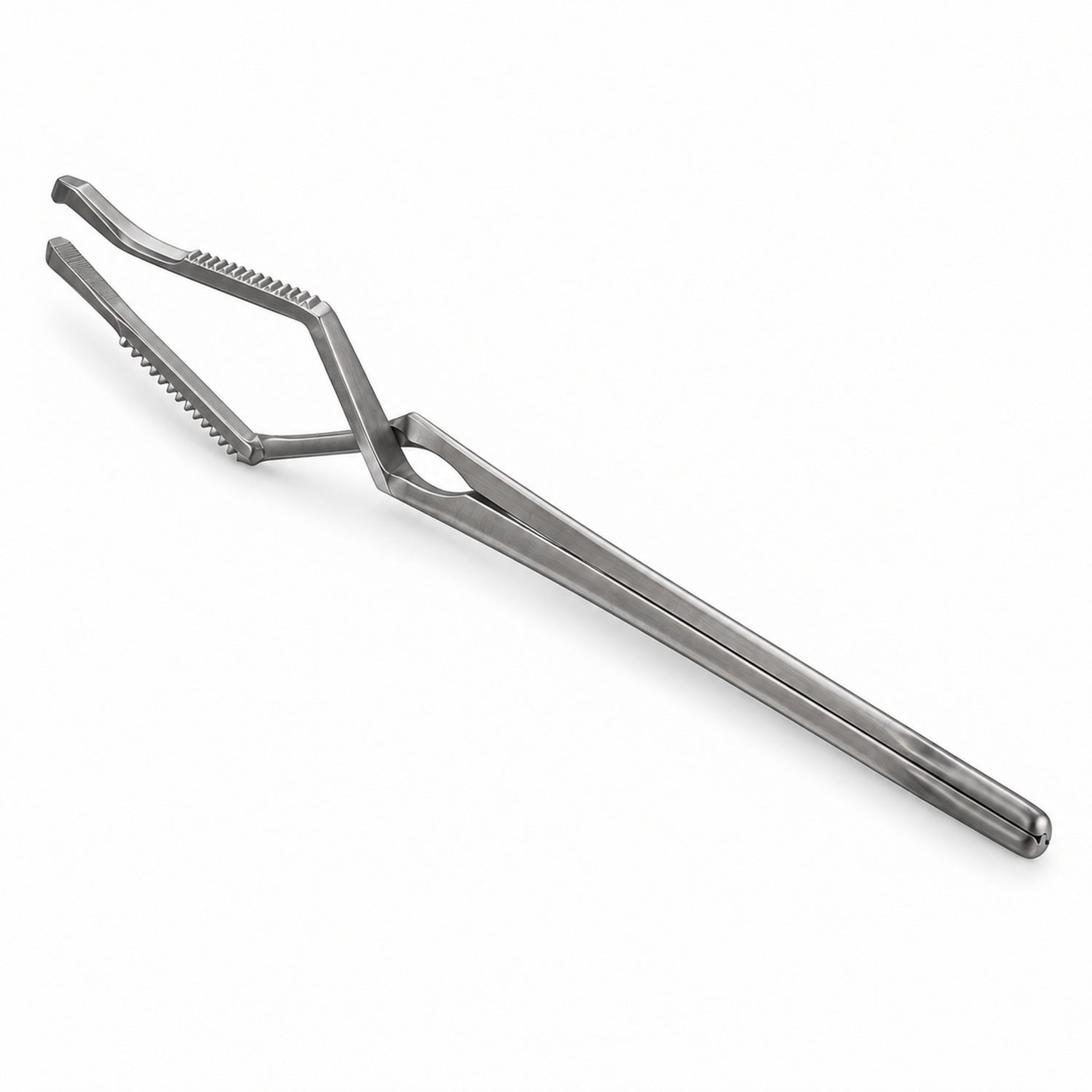 Gregory Carotid Bulldog Clamp – Angled, 16 mm Tip — reverse three-quarter view, catalogue illustration on white background