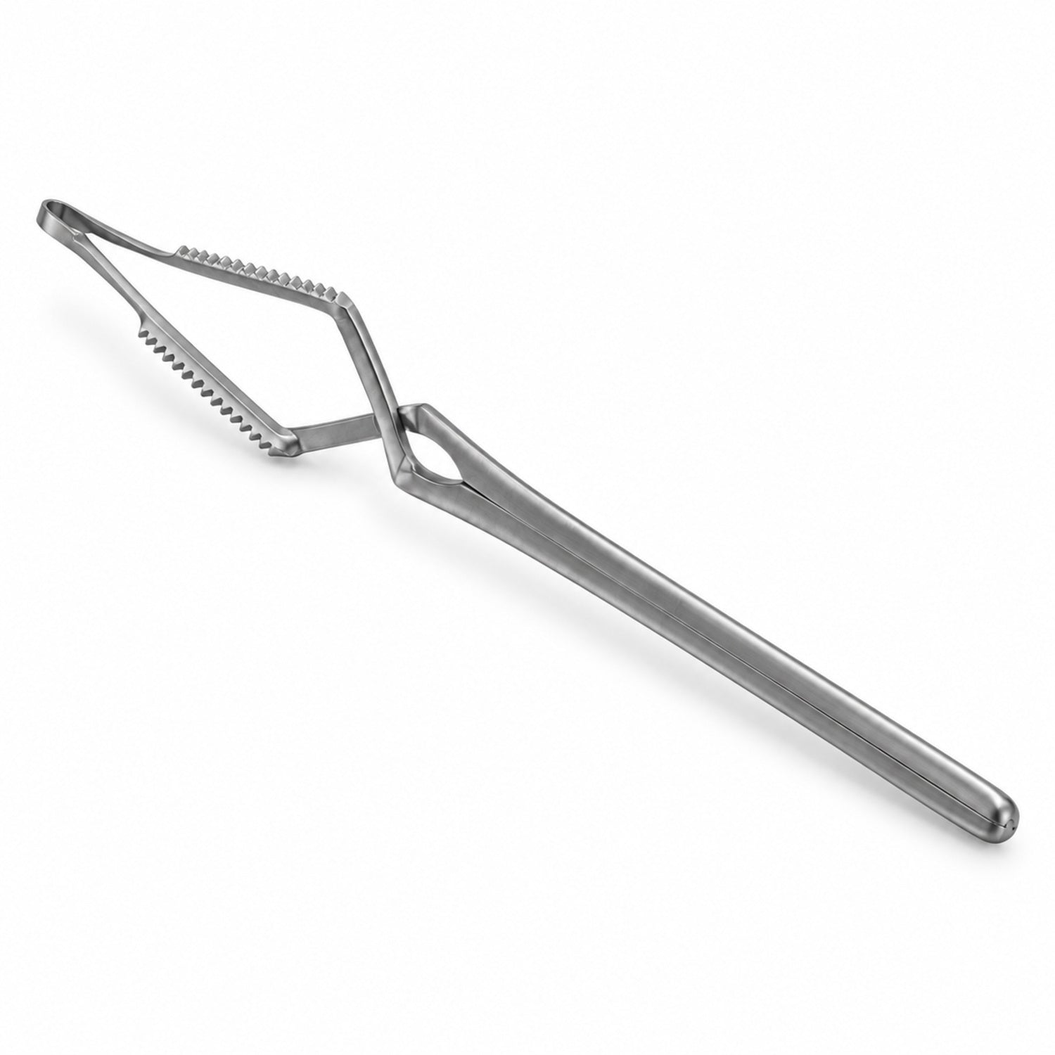Gregory Carotid Bulldog Clamp – Angled, 13 mm Tip — reverse three-quarter view, catalogue illustration on white background