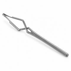 Gregory Carotid Bulldog Clamp – Angled, 13 mm Tip — reverse three-quarter view, catalogue illustration on white background